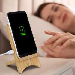 branded Bamboo Wireless Charging Stand, from our range of promotional Phone Accessories