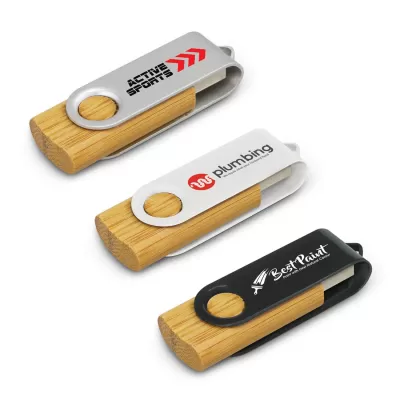 branded Helix 4GB Bamboo Flash Drive, from our range of promotional Wood & Bamboo Flash Drives