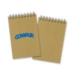 branded Kraft Note Pad - Small, from our range of promotional Spiral NoteBooks