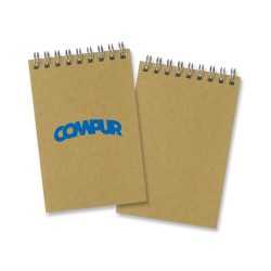 branded Kraft Note Pad - Small, from our range of promotional Spiral NoteBooks