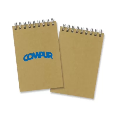 branded Kraft Note Pad - Small, from our range of promotional Spiral NoteBooks