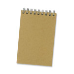 branded Kraft Note Pad - Small, from our range of promotional Spiral NoteBooks