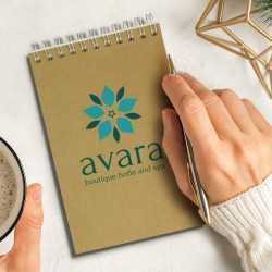 branded Kraft Note Pad - Small, from our range of promotional Spiral NoteBooks