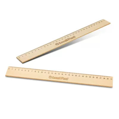 branded Wooden 30cm Ruler, from our range of promotional Rulers