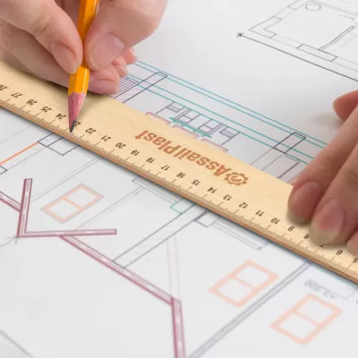 branded Wooden 30cm Ruler, from our range of promotional Rulers