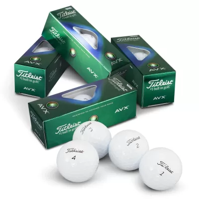 branded Titleist AVX Golf Ball, from our range of promotional Printed Golf Balls