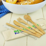 branded Bamboo Cutlery Set, from our range of promotional Cutlery and Straws