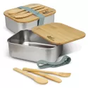 branded Stainless Steel Lunch Box with Cutlery, from our range of promotional Homeware Products