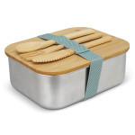 branded Stainless Steel Lunch Box with Cutlery, from our range of promotional Homeware Products