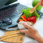 branded Stainless Steel Lunch Box with Cutlery, from our range of promotional Homeware Products
