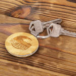 branded Echo Key Ring - Round, from our range of promotional Metal Keyrings