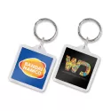 branded Lens Key Ring - Square , from our range of promotional Printed Keyrings