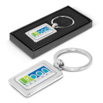 branded Rectangular Metal Key Ring, from our range of promotional Printed Keyrings