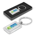 branded Rectangular Metal Key Ring, from our range of promotional Printed Keyrings