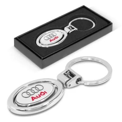 branded Spinning Metal Key Ring, from our range of promotional Printed Keyrings