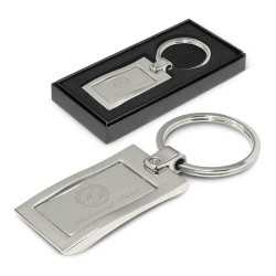 branded Wave Metal Key Ring, from our range of promotional Printed Keyrings