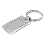 branded Wave Metal Key Ring, from our range of promotional Printed Keyrings
