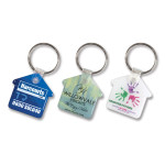 Printed Keyrings  - Flexi Resin Key Ring - House