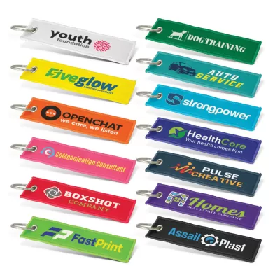 branded Woven Key Ring, from our range of promotional Printed Keyrings