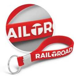 branded Silicone Key Ring - Embossed, from our range of promotional Printed Keyrings