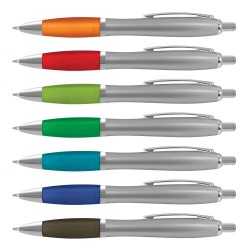 Plastic Promotional Pens - Vistro Silver Barrel Plastic Pen
