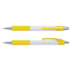 Plastic Promotional Pens - Cleo White Barrel Plastic Pen