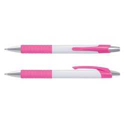 Plastic Promotional Pens - Cleo White Barrel Plastic Pen