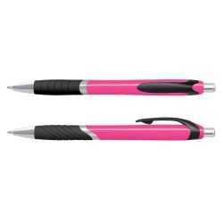 Plastic Promotional Pens - Jet Coloured Barrel Plastic Pen