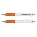 branded Vistro Pen - White Barrel, from our range of promotional Plastic Promotional Pens