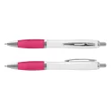 branded Vistro Pen - White Barrel, from our range of promotional Plastic Promotional Pens