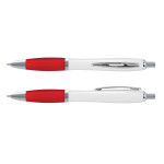 Plastic Promotional Pens  - Vistro Pen - White Barrel