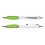 Plastic Promotional Pens  - Vistro Pen - White Barrel