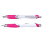 Plastic Promotional Pens  - Borg Pen - White Barrel