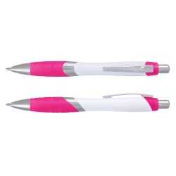 Plastic Promotional Pens - Borg Pen - White Barrel