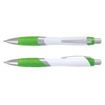 Plastic Promotional Pens  - Borg Pen - White Barrel