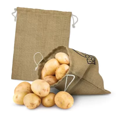 branded Jute Produce Bag - Large, from our range of promotional Jute Shopping & Tote Bags