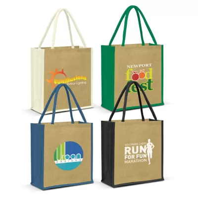 branded Lanza Jute Tote Bag, from our range of promotional Jute Shopping & Tote Bags