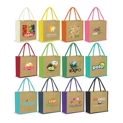 branded Monza Jute Tote Bag, from our range of promotional Jute Shopping & Tote Bags