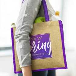 branded Monza Jute Tote Bag, from our range of promotional Jute Shopping & Tote Bags
