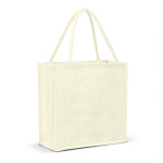 branded Monza Jute Tote Bag - Solid colours, from our range of promotional Jute Shopping &amp; Tote Bags