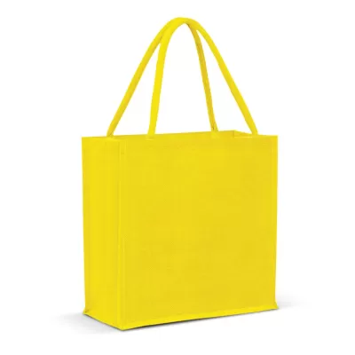 branded Monza Jute Tote Bag - Solid colours, from our range of promotional Jute Shopping & Tote Bags