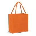 branded Monza Jute Tote Bag - Solid colours, from our range of promotional Jute Shopping &amp; Tote Bags