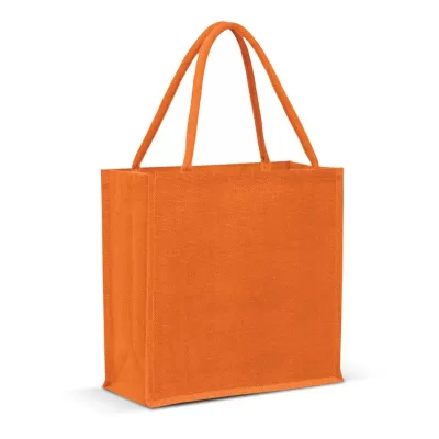 branded Monza Jute Tote Bag - Solid colours, from our range of promotional Jute Shopping & Tote Bags