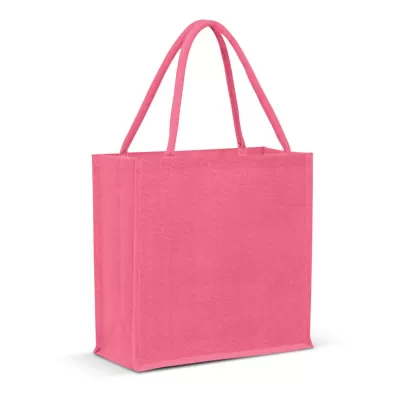 branded Monza Jute Tote Bag - Solid colours, from our range of promotional Jute Shopping & Tote Bags