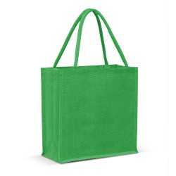 branded Monza Jute Tote Bag - Solid colours, from our range of promotional Jute Shopping & Tote Bags