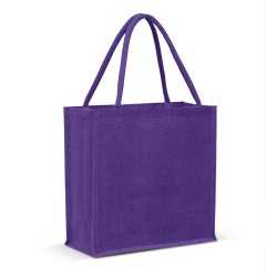 branded Monza Jute Tote Bag - Solid colours, from our range of promotional Jute Shopping & Tote Bags