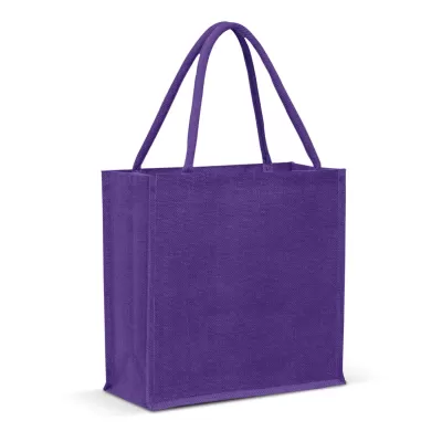 branded Monza Jute Tote Bag - Solid colours, from our range of promotional Jute Shopping & Tote Bags