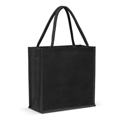 branded Monza Jute Tote Bag - Solid colours, from our range of promotional Jute Shopping & Tote Bags