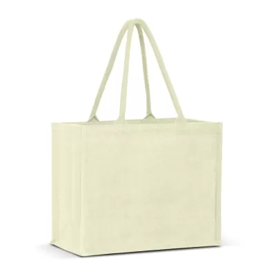 branded Torino Jute Tote Bag - Colour Match, from our range of promotional Jute Shopping & Tote Bags