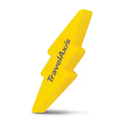 branded Stress Lightning Bolt, from our range of promotional Stress Shapes